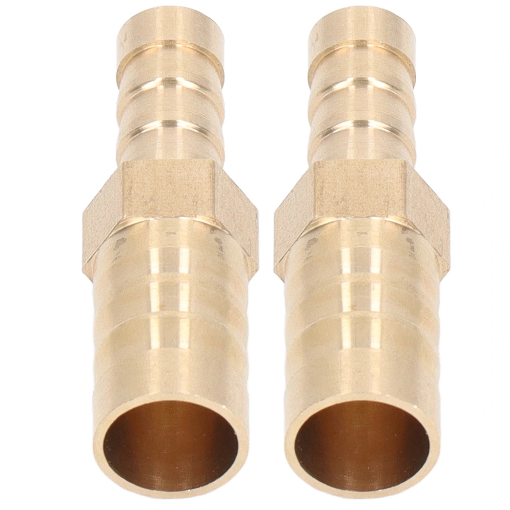 2 Pcs Barbed Fitting Splicer Brass Hose Barb Reducer Hex Reducing Barbed Connector 12mm(1/2in) to 8mm(5/16in)