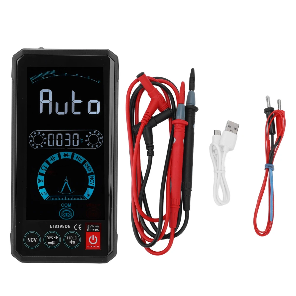 Touch Screen Digital Multimeter Automatic Identification Test Meter with English Voice Control