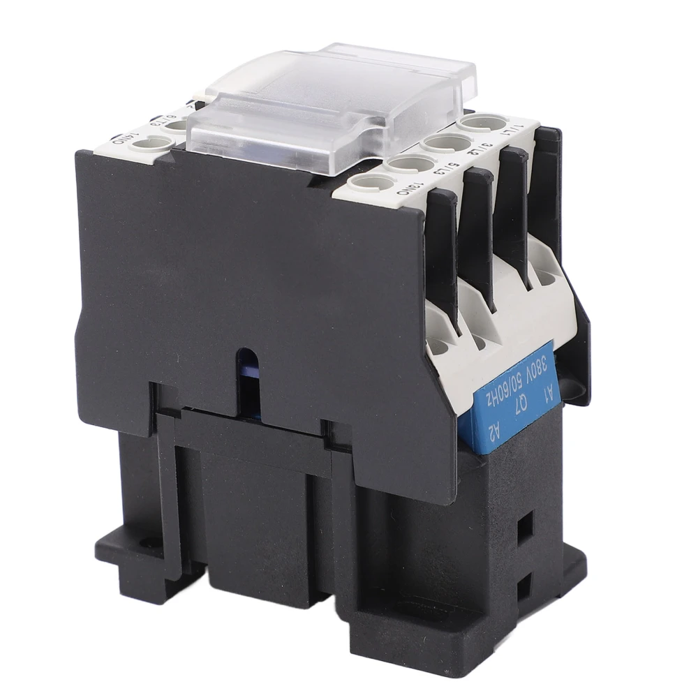 AC Contactor ABS Flame Retardant Shell Thicken Silver Contacts Electric Motor Contactor 380V 18A