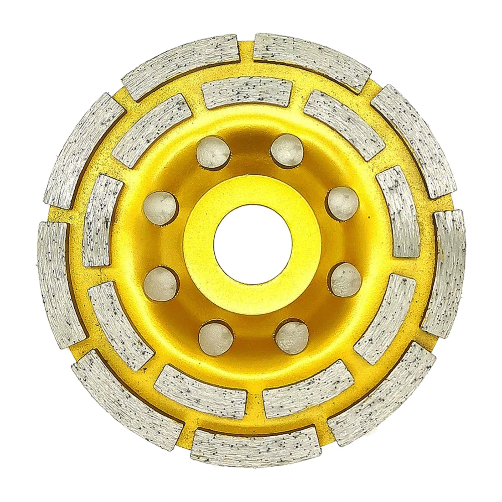 4.5in Grinding Wheel Double Row Grinding Cup Diamond Polishing Disc for Concrete Marble Stones