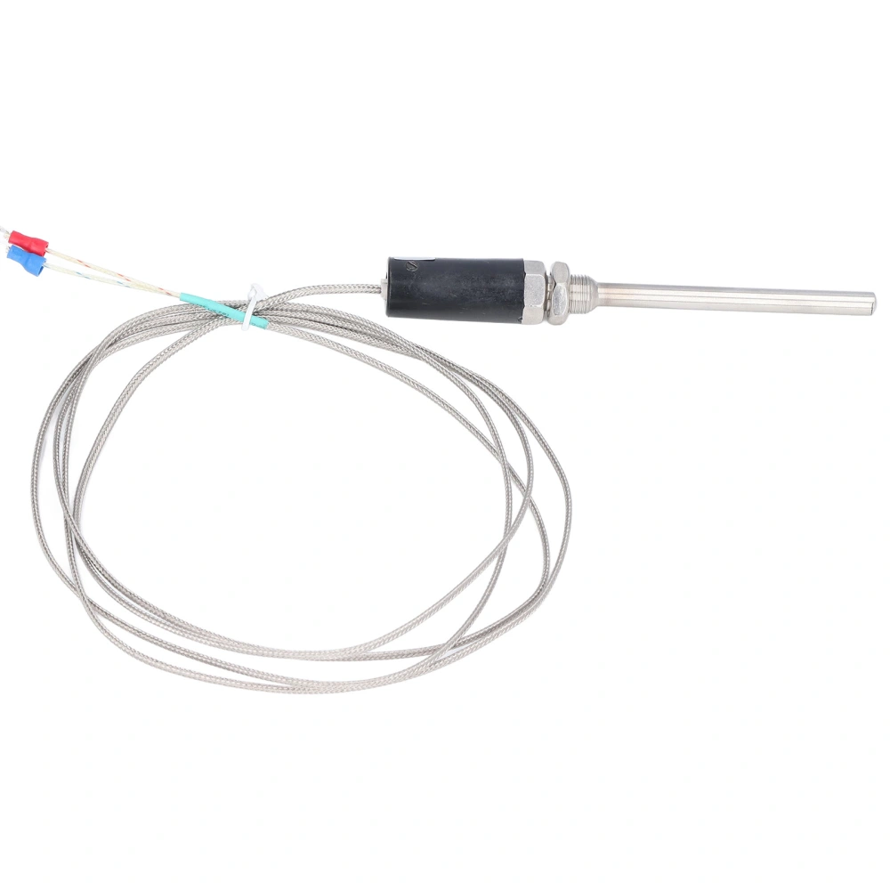 K Type Thermocouple Sensor Nichrome Shielded Wire Sensors with Straight Shank 100mm