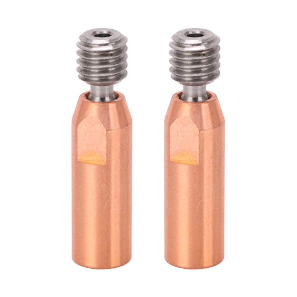 2Pcs 3D Printer Throat Nozzle Ti Alloy Copper Bimetal for Ender 3 3 V2 3 Pro Hotend 1.75mm Bore