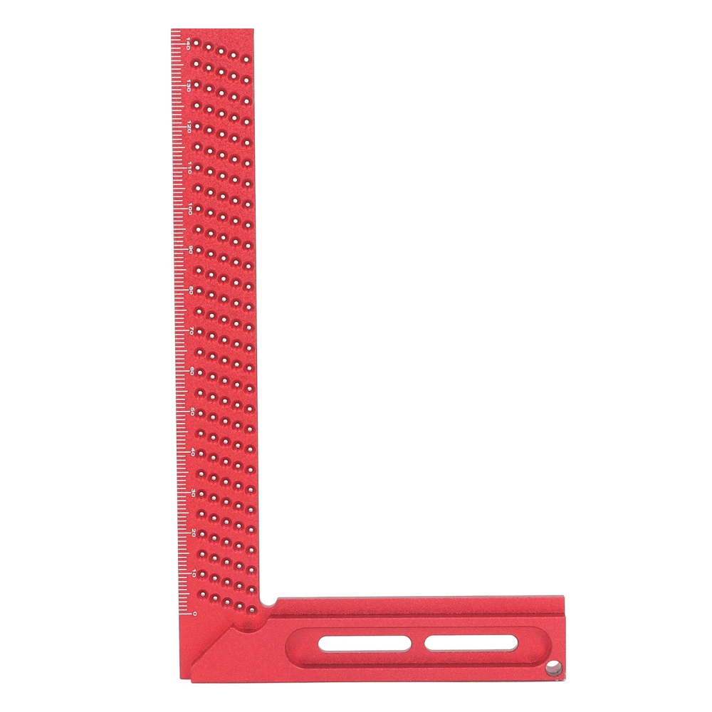 Hole Scribing Ruler Aluminium Alloy Woodworking Right Angle Ruler 45 90 Degree Measuring Carpenter Tool 160mm