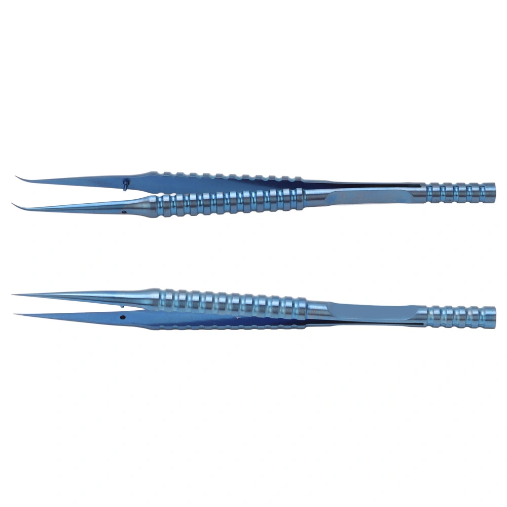 2 Pcs Fine Tipped Tweezers Straight Tip Bent Tip Titanium Alloy Electronic Repair Tweezers for Welding