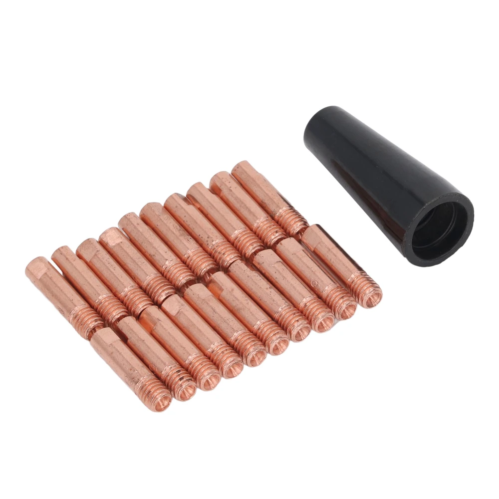 20PCS Welding Gun Nozzles Copper Conductive Nozzle Gasless Self Protection Nozzle Replacement