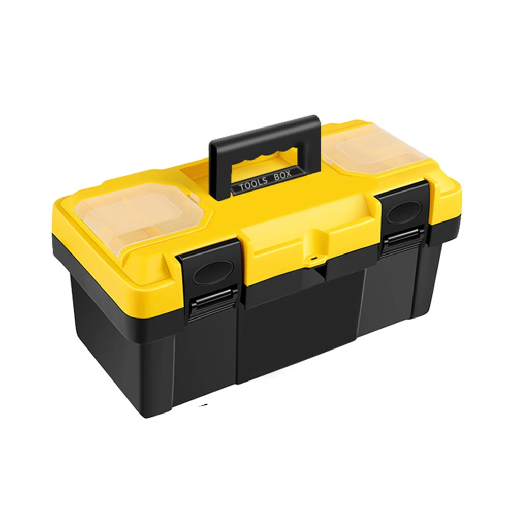 2 Layer Tool Box Portable Household Electrician Hardware Tools Storage Plastic Organizer20in Reinforced Plastic Buckle 45.5x24x20cm