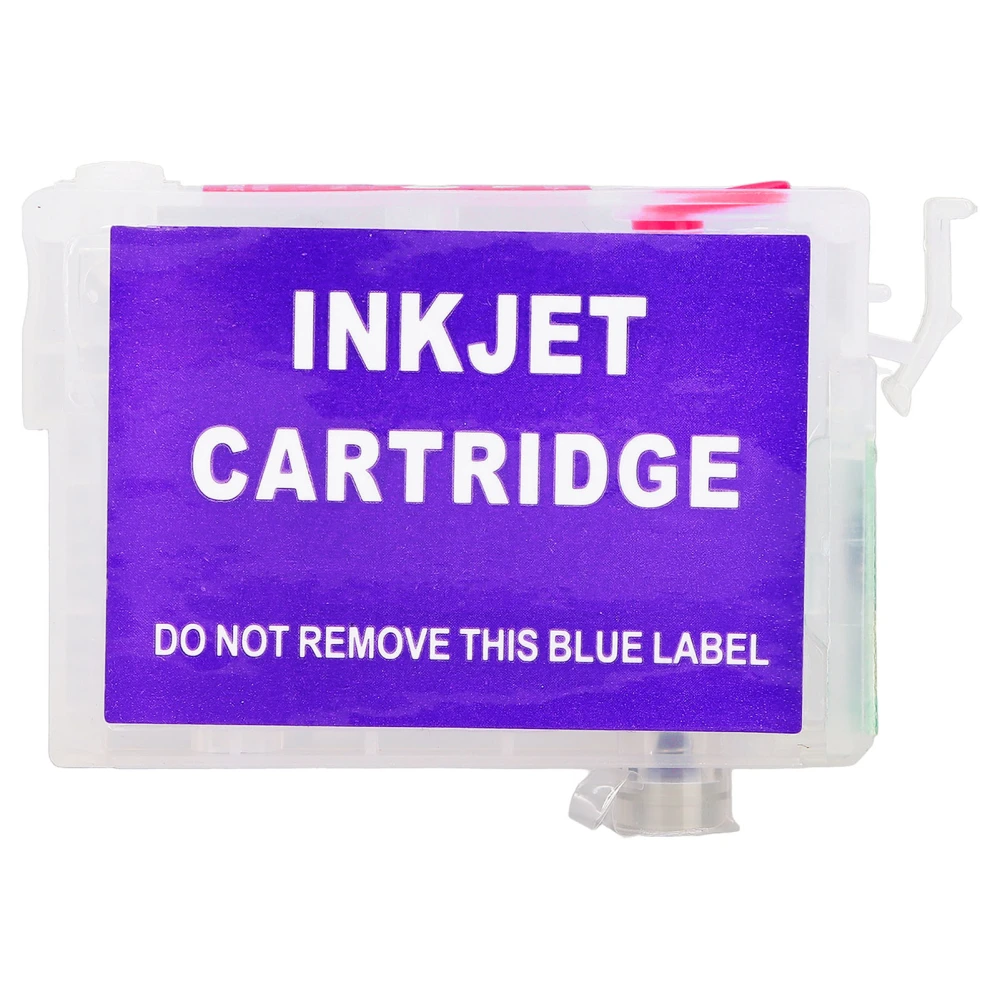 Ink Cartridge PP Refillable Cartridges Replacement Black White Color Printing for Stylus T25 TX125 TX135Red (T1333)