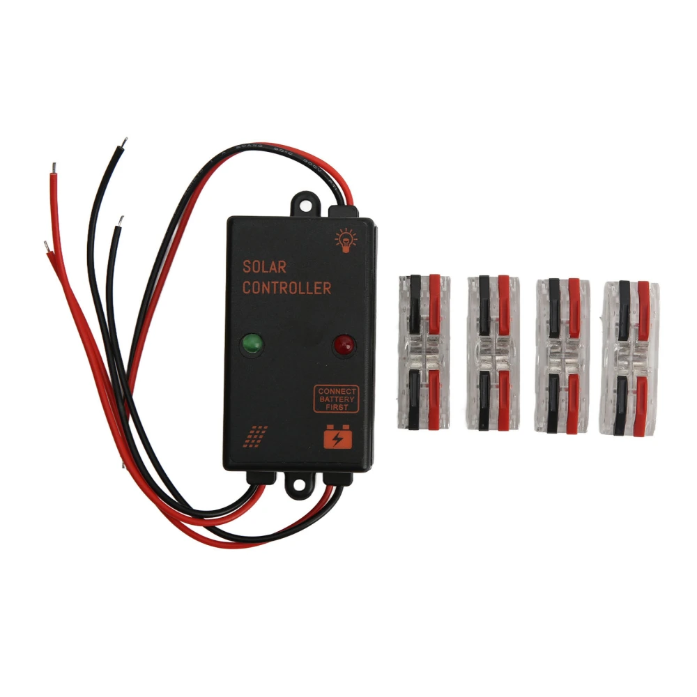 Solar Panel Controller IP67 Waterproof 24H Work PWM Charge Controller 5A 6V 12V Auto Adjustment