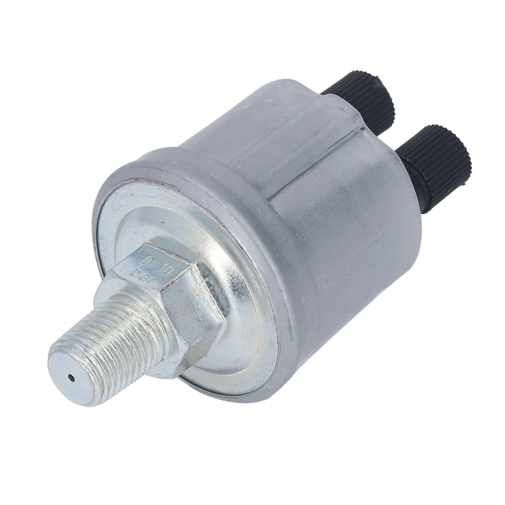 Oil Pressure Sensor 1/4 NPT 0 To 10 Bar Engine Oil Pressure Transducer for VDO Diesel Generator Matte Double Head