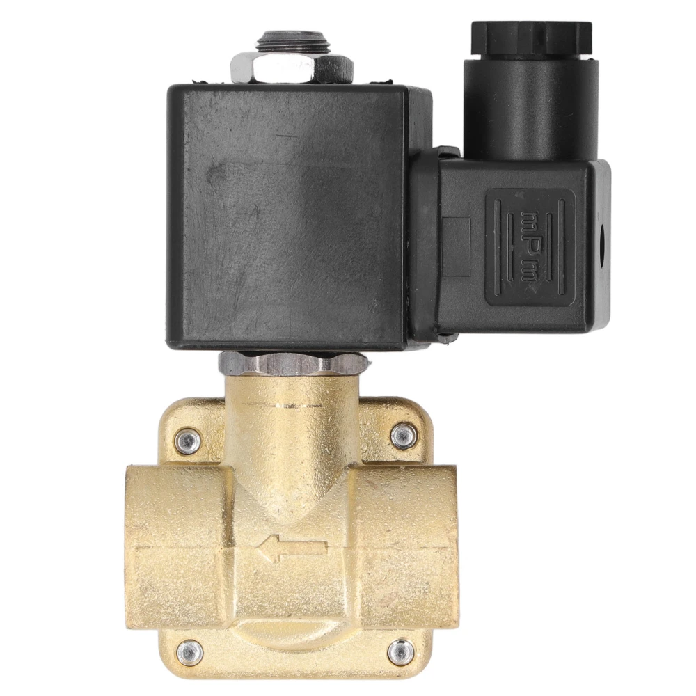 Solenoid Valve G3/8in Normally Closed 2 Position 2 Way Pilot High Pressure Brass Solenoid Valve AC110V