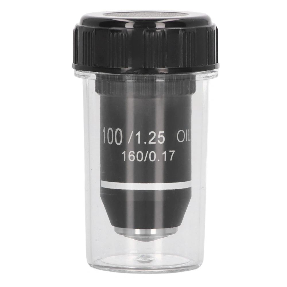 Microscope Objective Lens Replacement 100X Magnification High Power Lens 20.2mm Interface