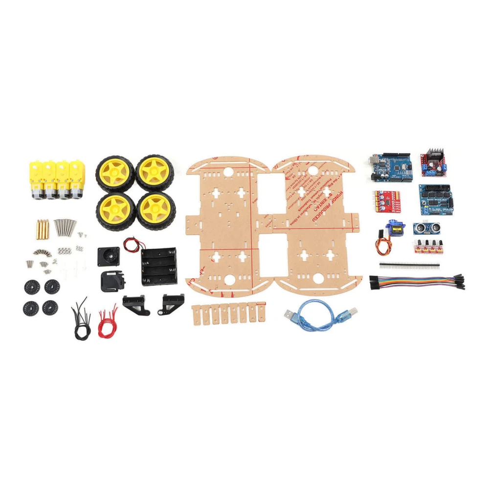 Smart Robot Car Chassis Kit Tracking Motor Robot Smart Car Platform for 4WD DIY