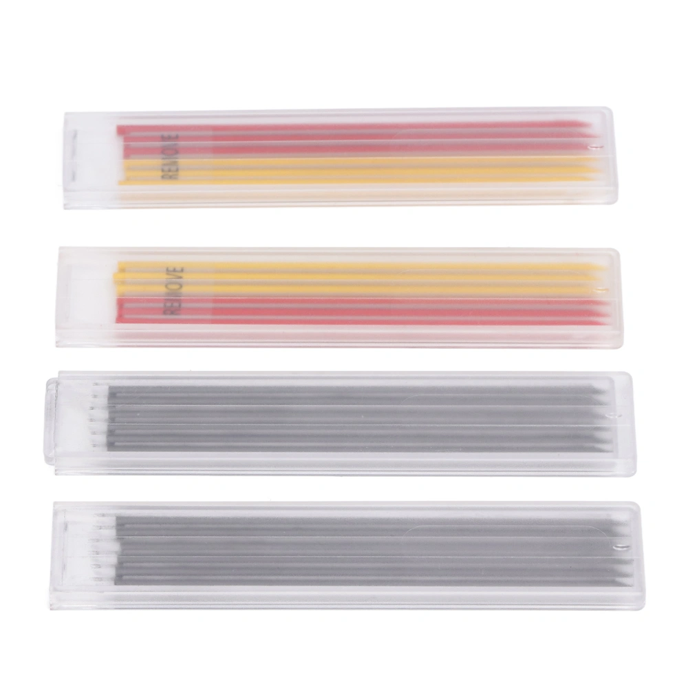 24Pcs Carpenter Pencil Refill Red Yellow Black Marking Scribing Tool Set Kit for Woodworking