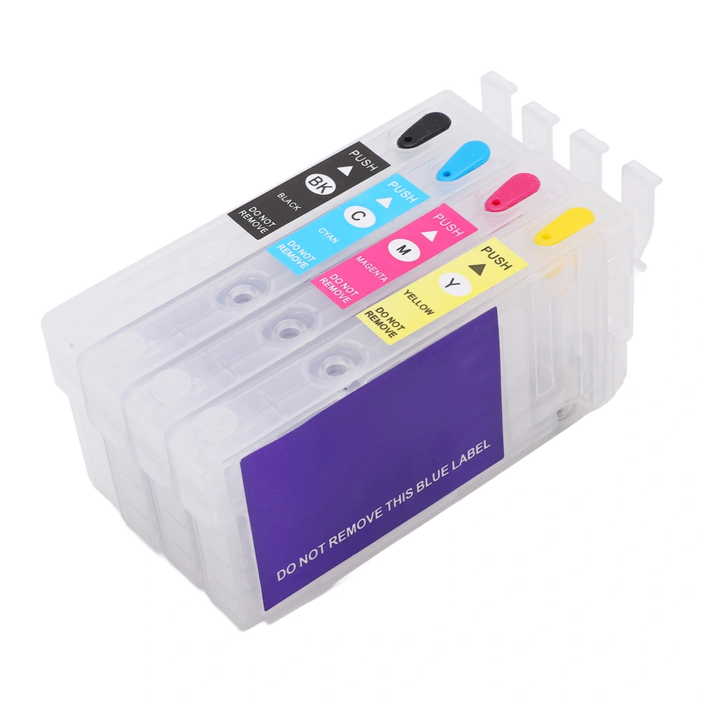 4Pcs Ink Cartridge Refill Chipless for T802XL1 T802XL2 T802XL3 T802XL4 Printers Replacement