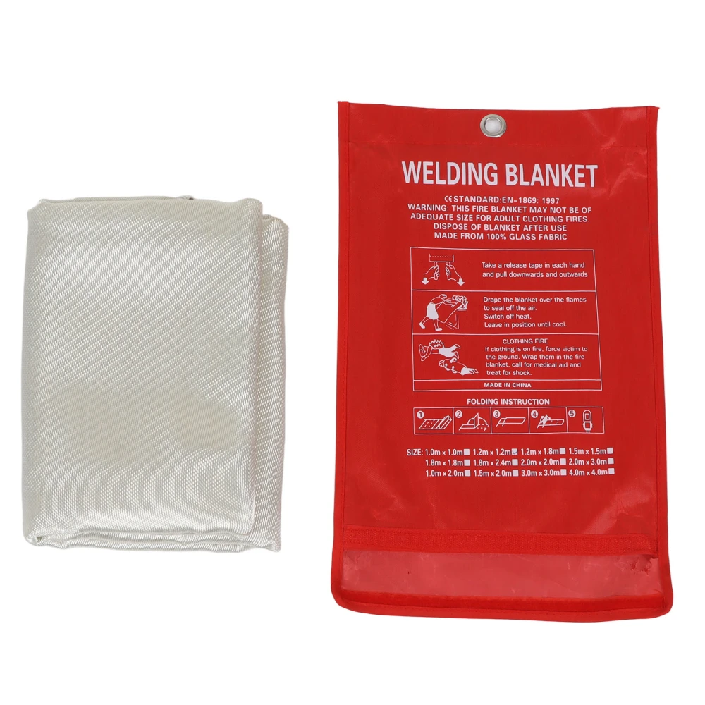 Fire Blanket Emergency Suppression Flame Retardant Fiberglass Safety Protective Equipment for Kitchen Home