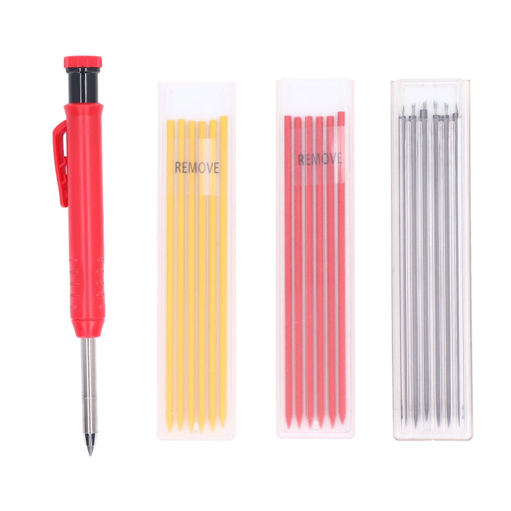 19Pcs Carpenter Pencil Set ABS Tungsten Carbide Construction Carpenter Marker with Refill