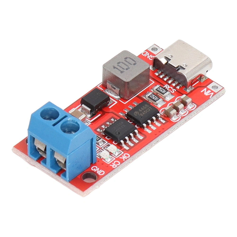 3S Type C to 12.6V Lithium Battery Charger Module Boost Charging Board DC 3‑6V Input Red 4A