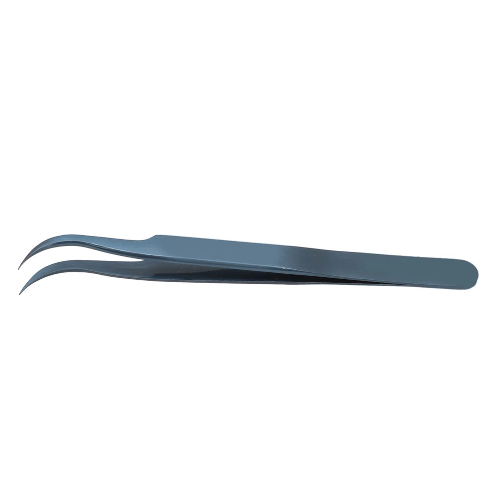 Tweezers Aluminium Alloy Curved Tip Antimagnetic Tool for Electronic Repair Maintenance Blue