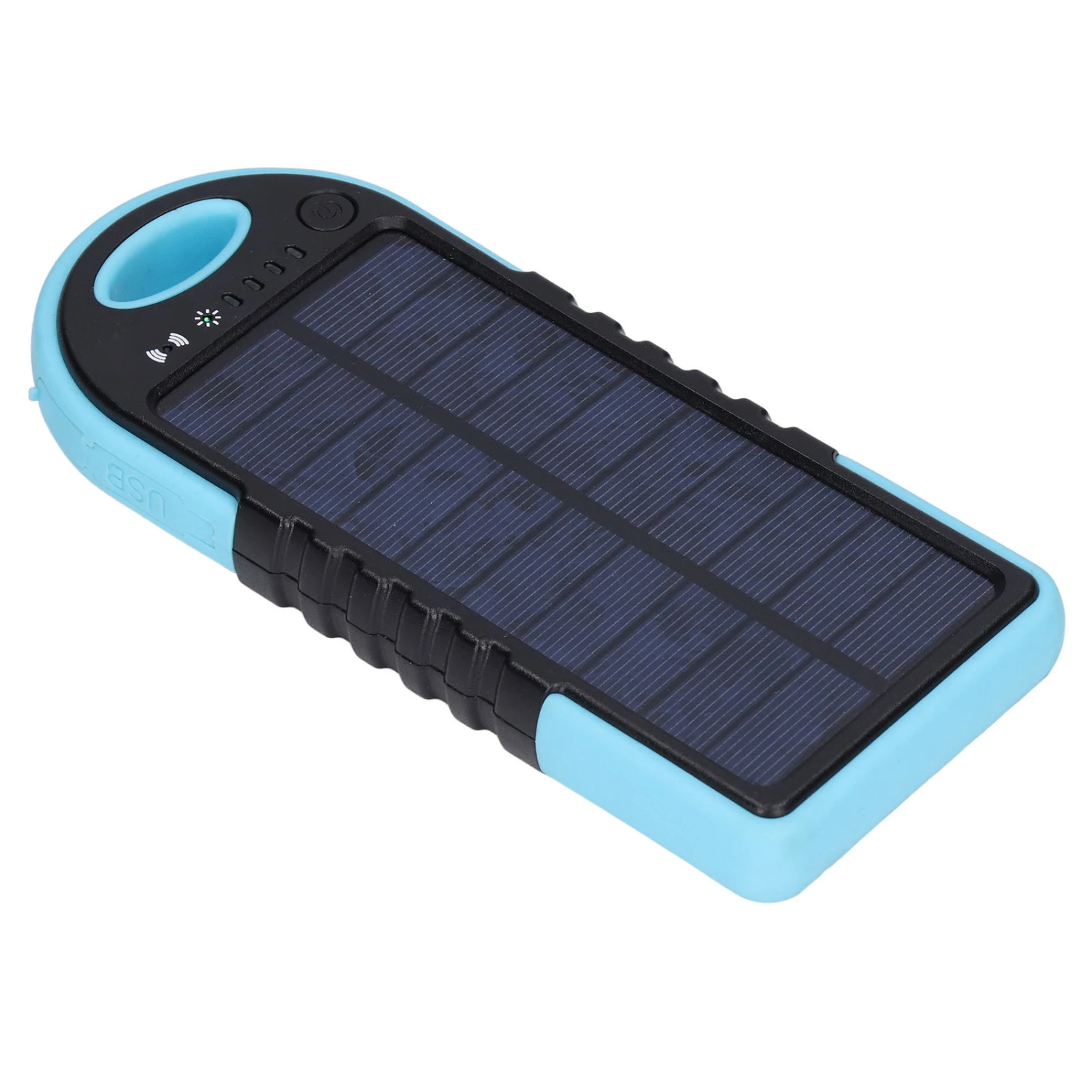 Wireless Solar Power Bank Battery Pack 10000mAh 18W USB Type C QC 3.0 PD Fast Portable ChargerBlue