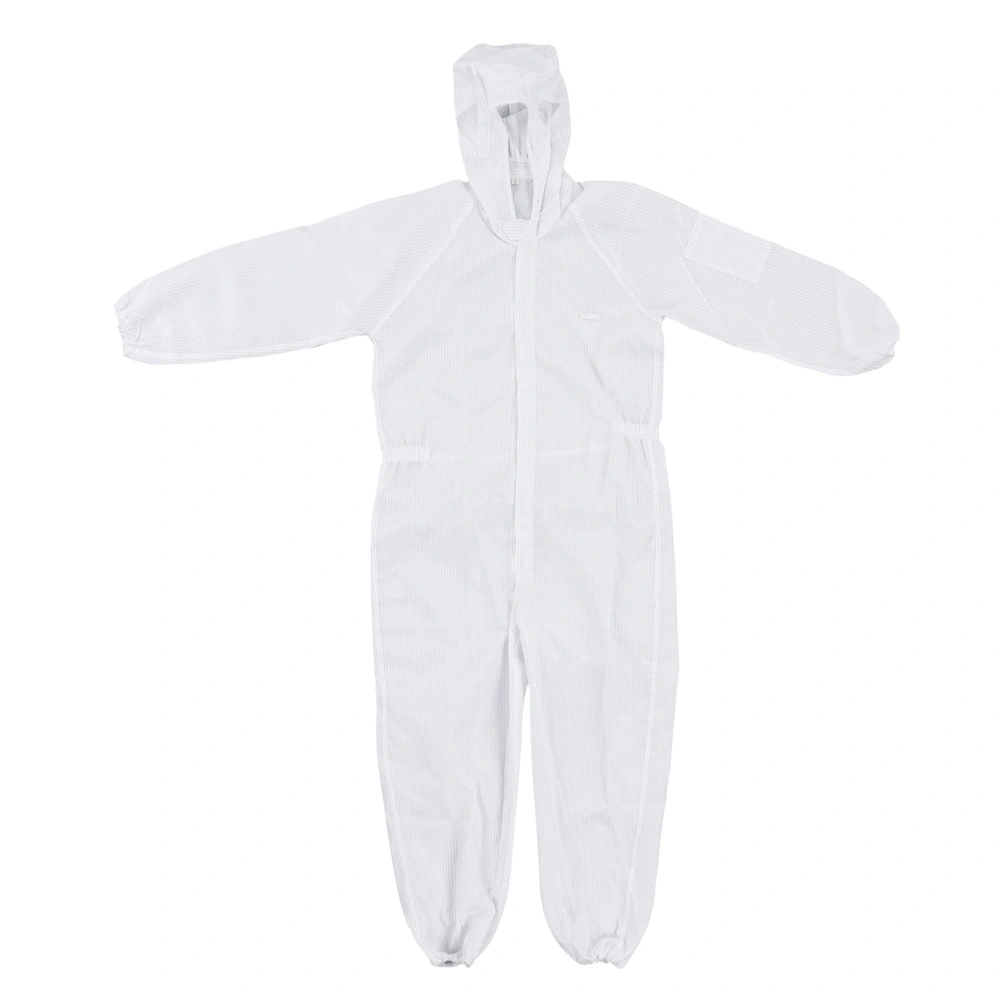 Protective Coverall Polyester Static Resistant Dustproof Particles Proof Workwear for SMT Workshop 4XL