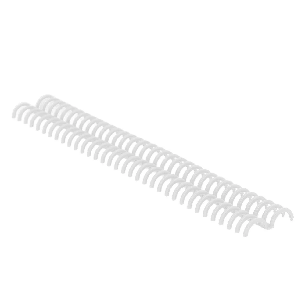 10Pcs Binding Coils 34 Holes Polypropylene Wear Resistant Binding Spines for Stationery White