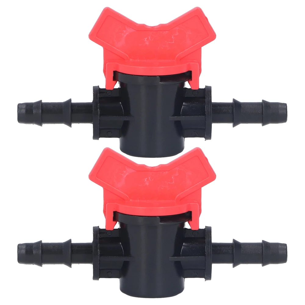 2PCS Flow Regulator ABS Plastic Liquid Control Stop Valve Water Pump Straight Through Valve 8mm Outer Diameter