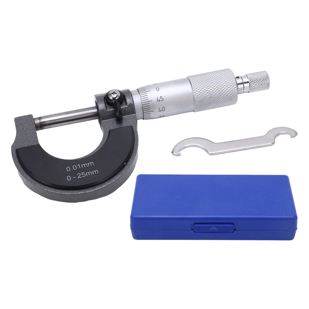 Micrometer Stable Alloy Surface Accurate Measurement Portable Micrometer Caliper Thickness Gauge 0-25/0.01mm