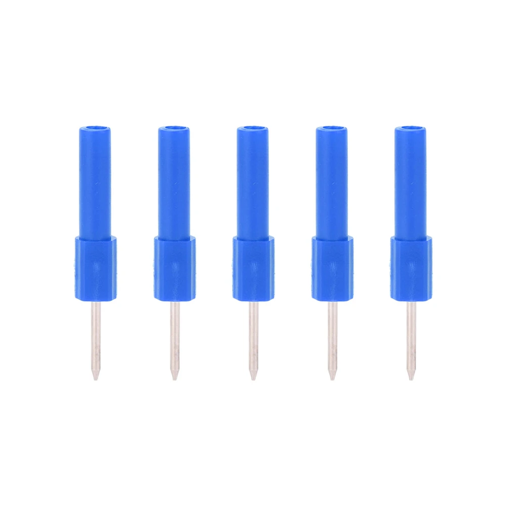 5Pcs/Set Insulation Back Probe Pin Wire Piercer Diagnostic Test Needle 4 mm Banana Socket for MultimeterBlue