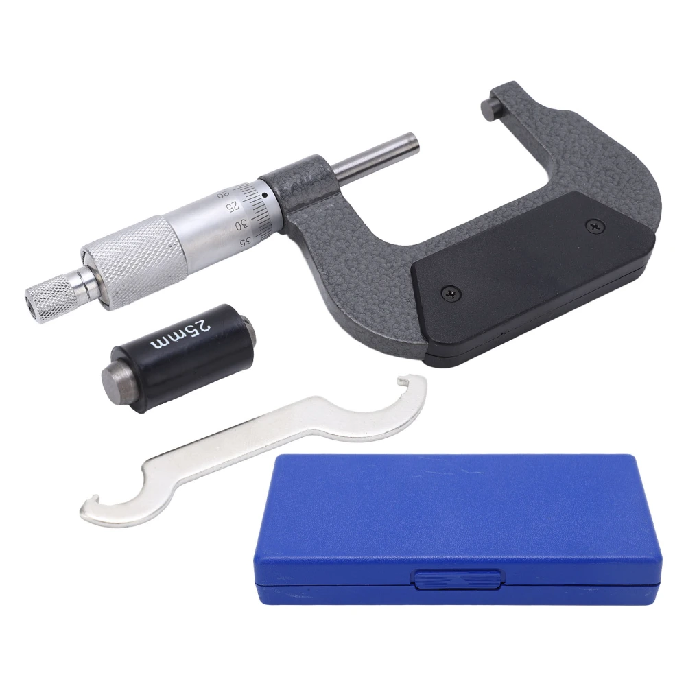 Micrometer Stable Alloy Surface Accurate Measurement Portable Micrometer Caliper Thickness Gauge 25-50/0.01mm