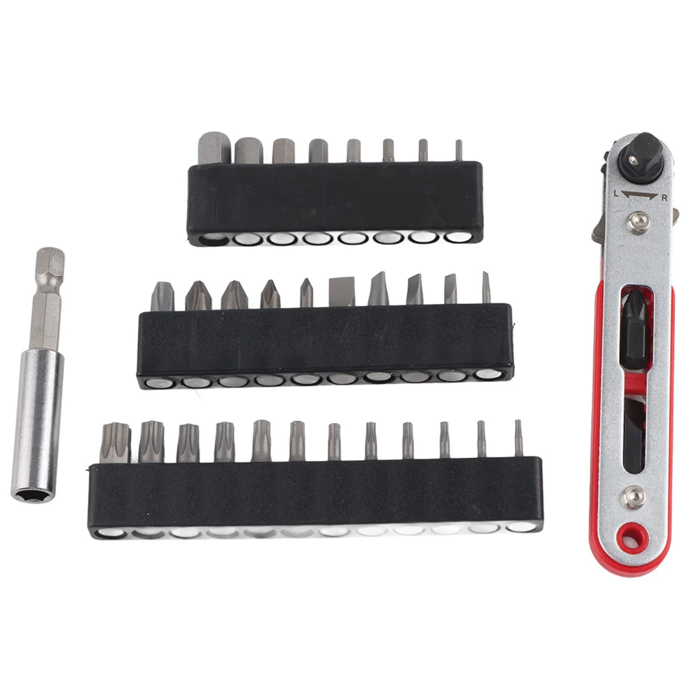 Socket Ratchet Wrench CRV Large Torsion Screwdriver with 30pcs Bit Hand Tool Set Kit