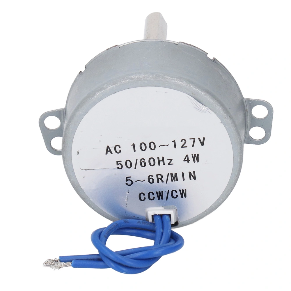 Synchronous Motor AC 100‑127V 5‑6RPM 4W CW CCW Synchron Motor 28mm Length 6.5mm Diameter Shaft