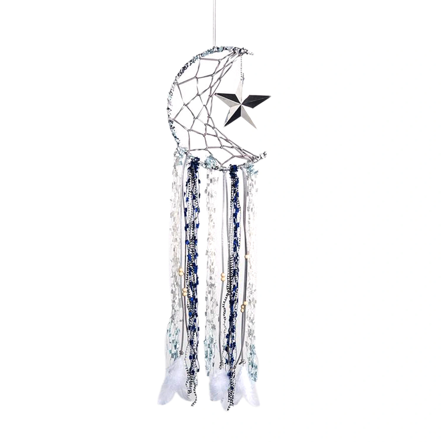 Bohemian Dream Catcher Handmade Star Moon Pendant Wall Hanging Ornament