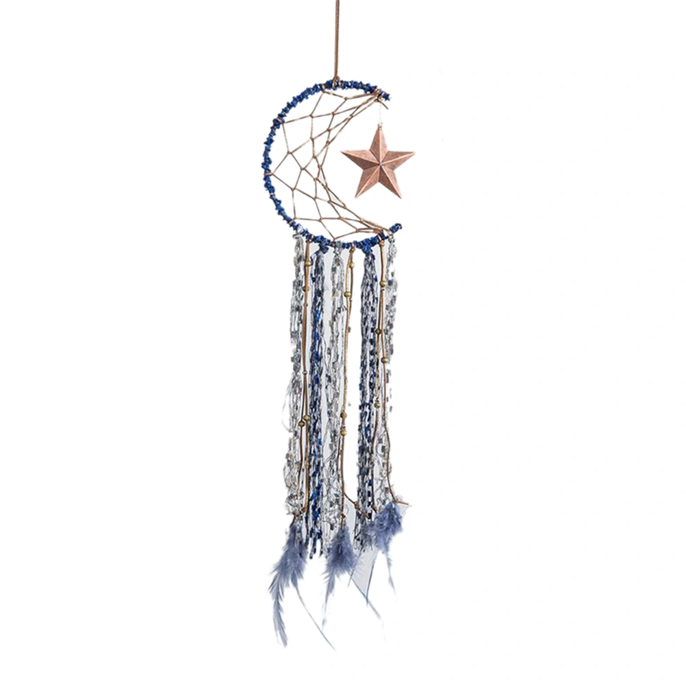 Bohemian Dream Catcher Handmade Star Moon Pendant Wall Hanging Ornament