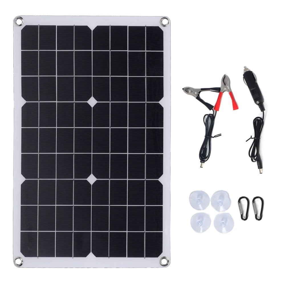 Solar Panel Flexible Waterproof Battery Charger Charge Board 20W Set Kit for Outdoor