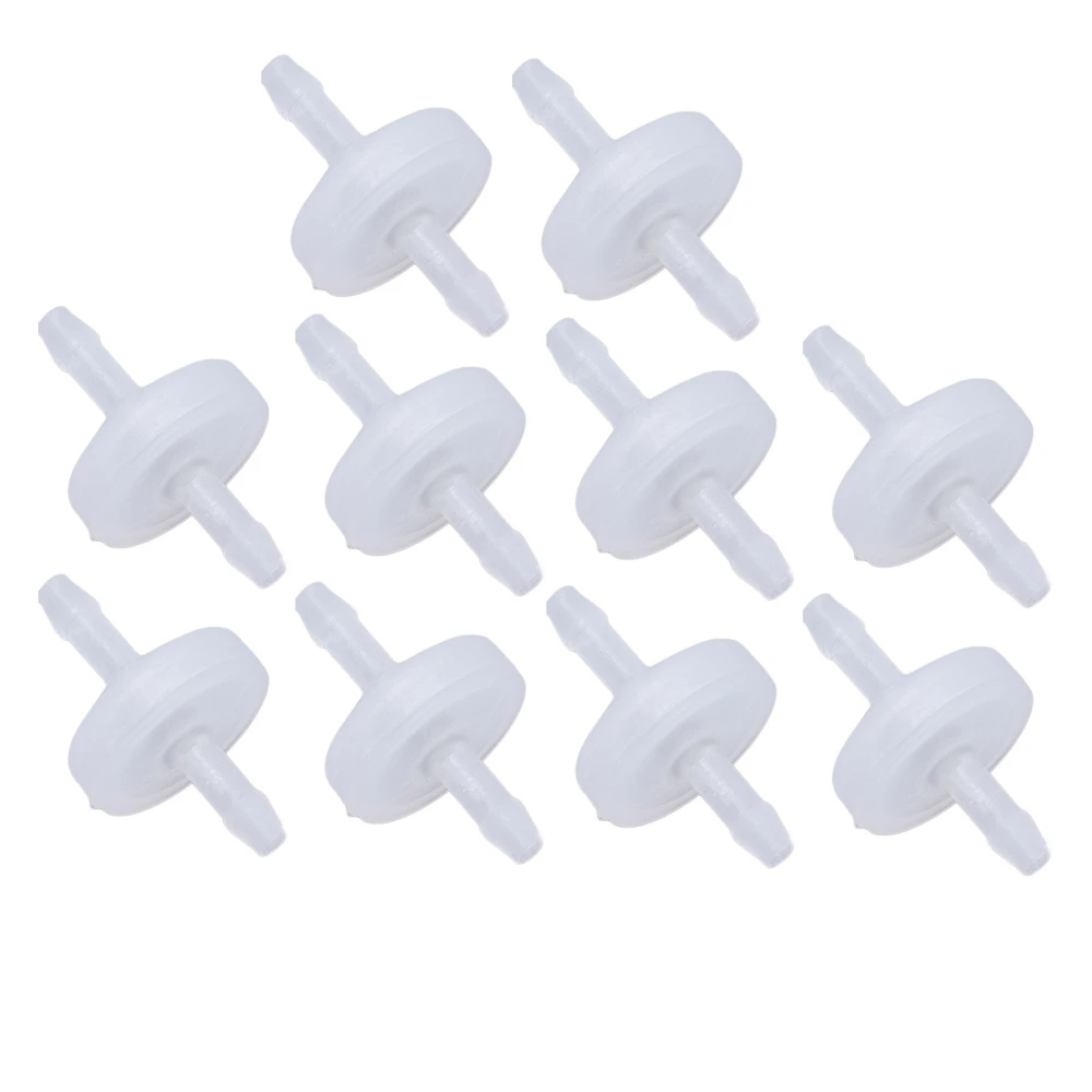 10PCS Barb Check Valve PP Plastic Ozone Resistant Diaphragm Single Way Water Stop Valve 3mm Translucent