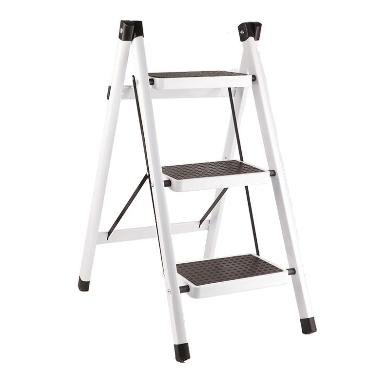 Step Ladder Folding 3 Steps Non Slip Waterproof Rustproof Household Handling Equipment White