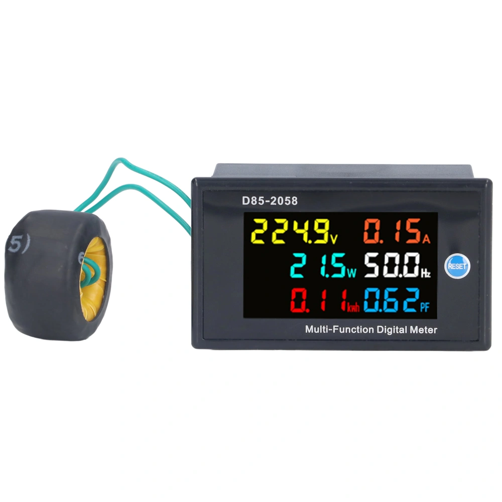 Power Monitor Single Phase LCD Digital Display Voltage Current Meter Tester AC 200‑450V