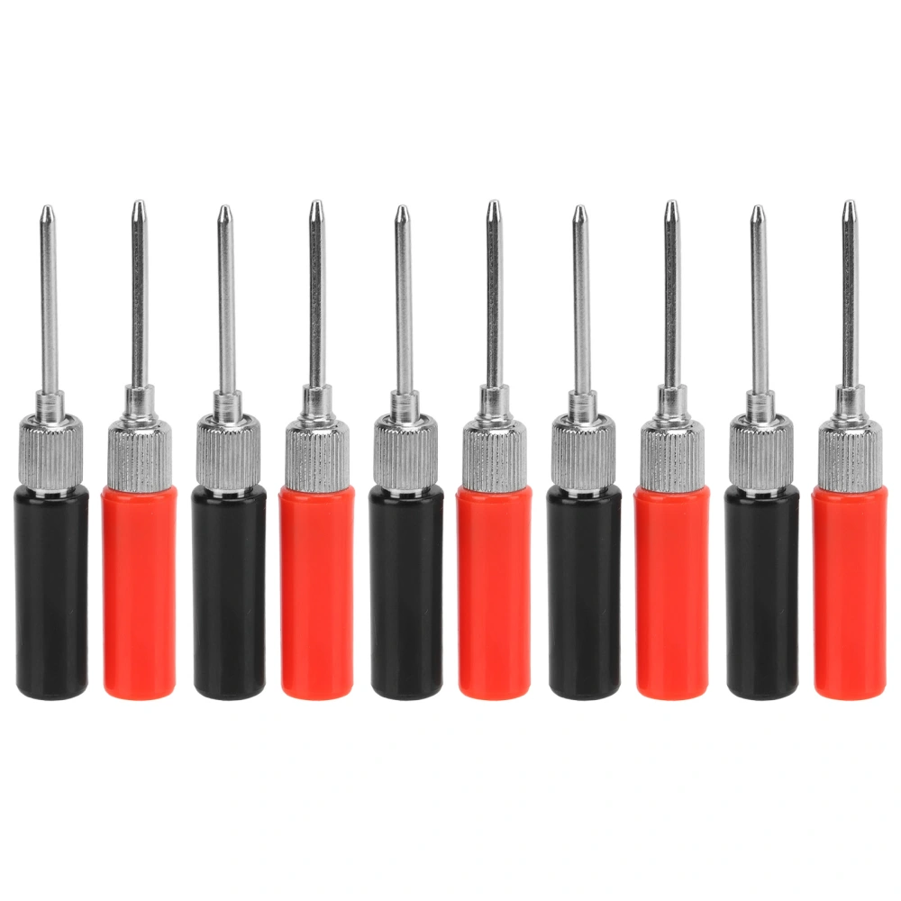 5 Set Test Lead Probe Pins Multimeter Solderless Needle 2mm J.30014 30VAC‑60VDC 24A Red Black