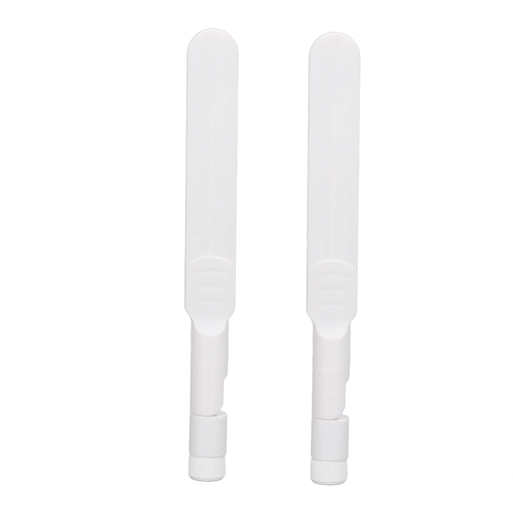 2Pcs Omnidirectional Antenna 2.4GHz/5.8GHz 2 Frequency WiFi Router SMA Male Foldable Glue Stick White