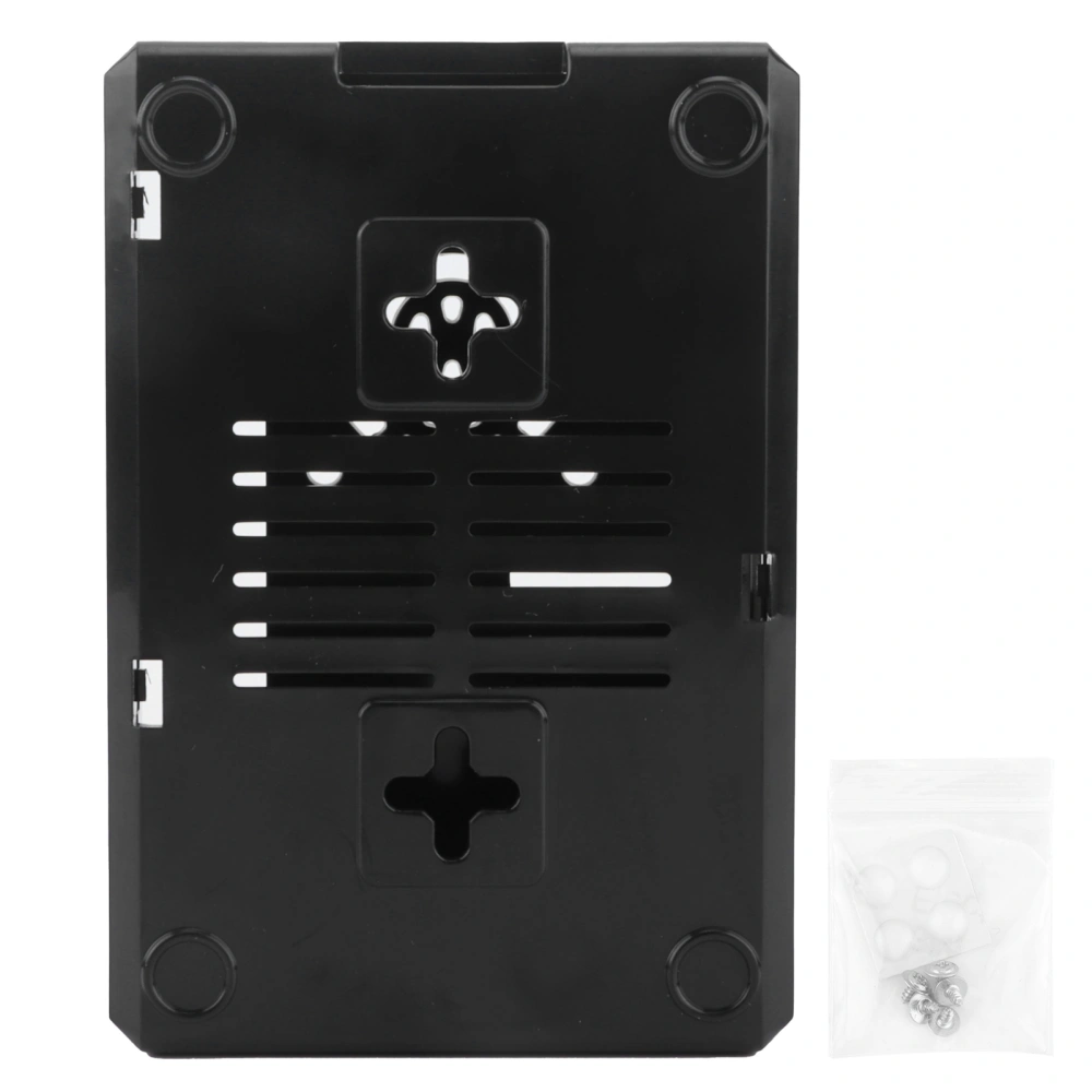 Shell Protective Box Frosted Case Cover ABS for Raspberry Pi 3B 3B+ E Style with Screws(Black )