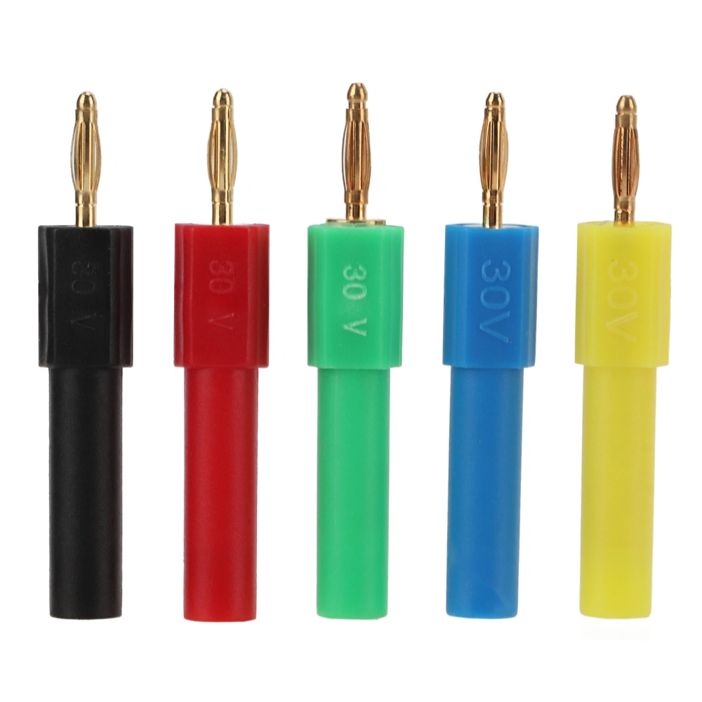 5Pcs Male to Female Banana Plug 2mm to 4mm PA Brass Bananas Plugs Adapter for Automobiles