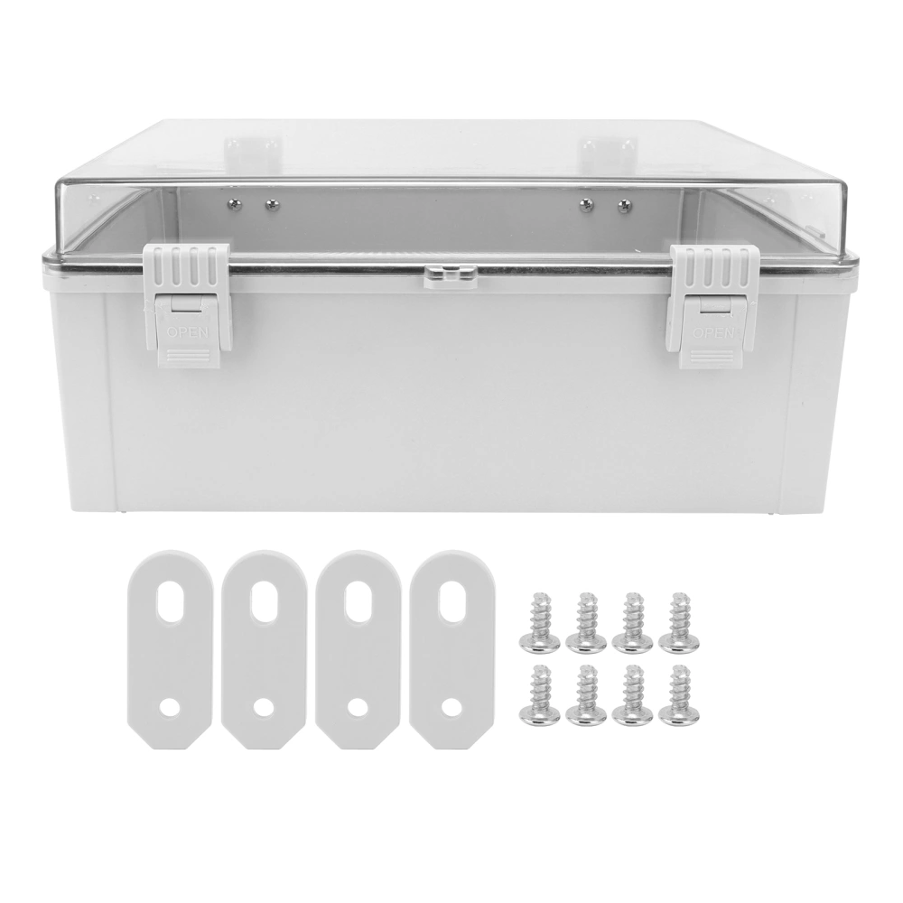 Electric Junction Box Enclosure Case Waterproof Transparent Plastic IP66 IP65 with Buckle