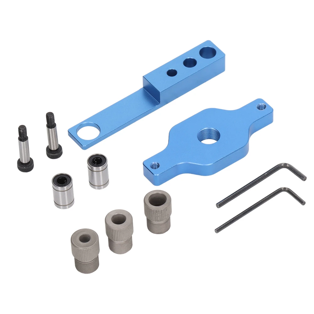 11Pcs Drill Hole Guide Jig Aluminium Alloy Dowel Drilling Locator Tool for Woodworking