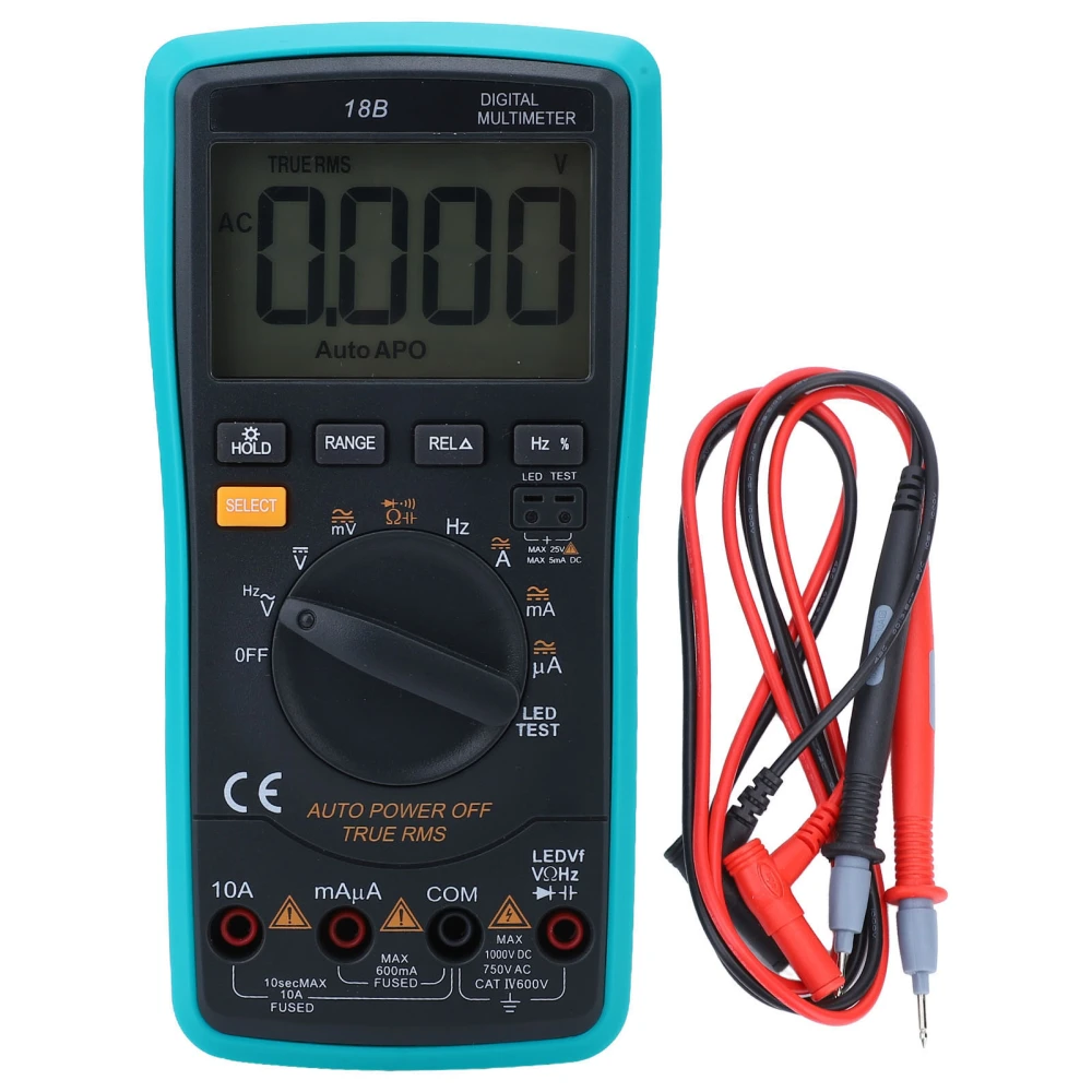 Digital Multimeter Tester Delayed Backlight High Accuracy Electrical Voltmeter Tester with Overload Protection