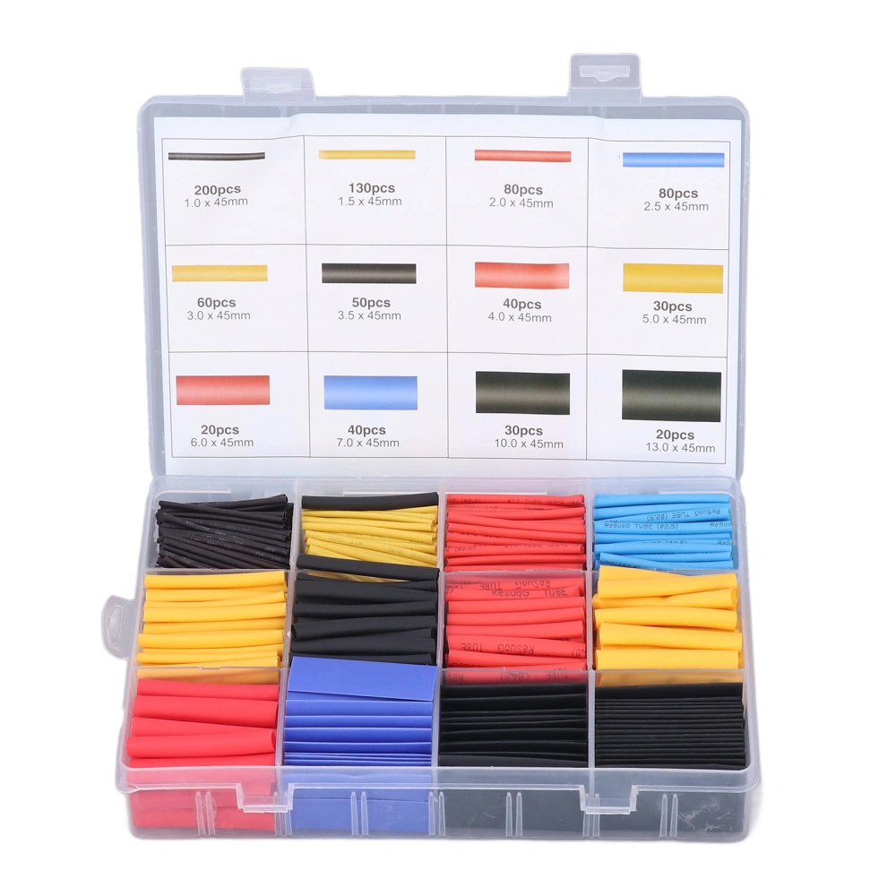 780 Pcs/Sets Insulated Heat Shrink Tube 2: 1 Waterproof Heat Shrinkable Tubes Kit for Wires