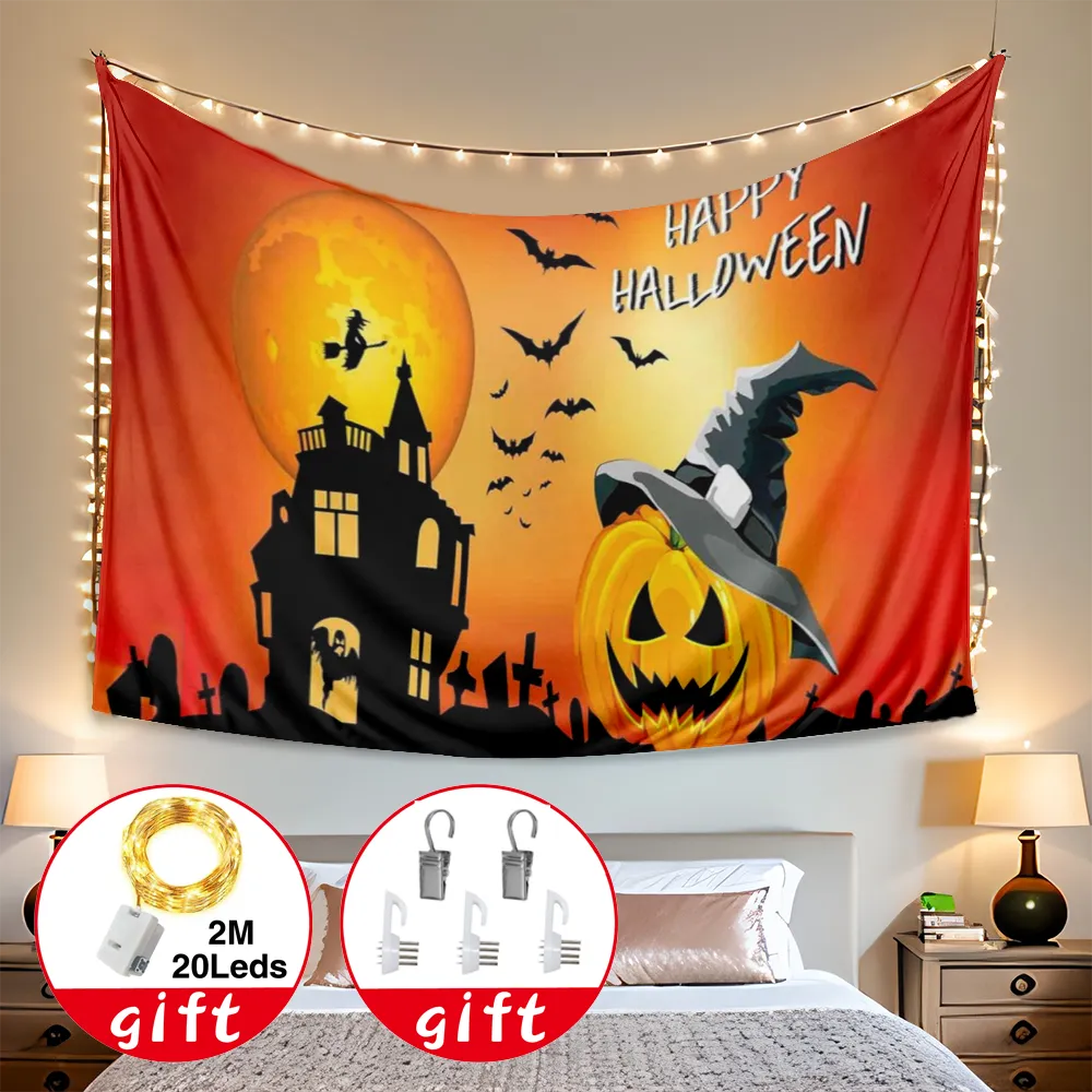 Halloween Decorative Tapestry, Wall Hanging Halloween Wall Tapestry, for Bedroom Living Room Dorm Home Wall Decor,#344