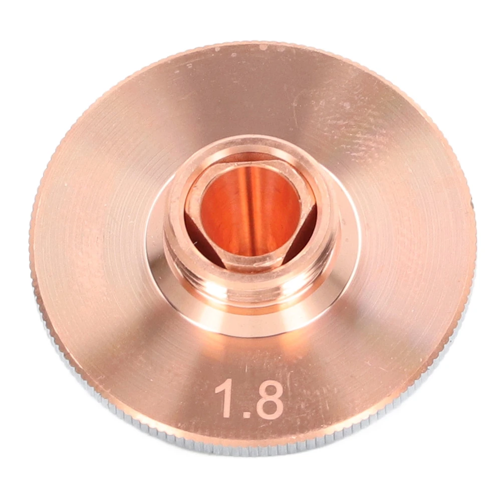 Laser Nozzle Cutting Machine Head Cutter Dual Optical Fibre Chrome Plated Copper 1.8mm / 0.07in Aperture