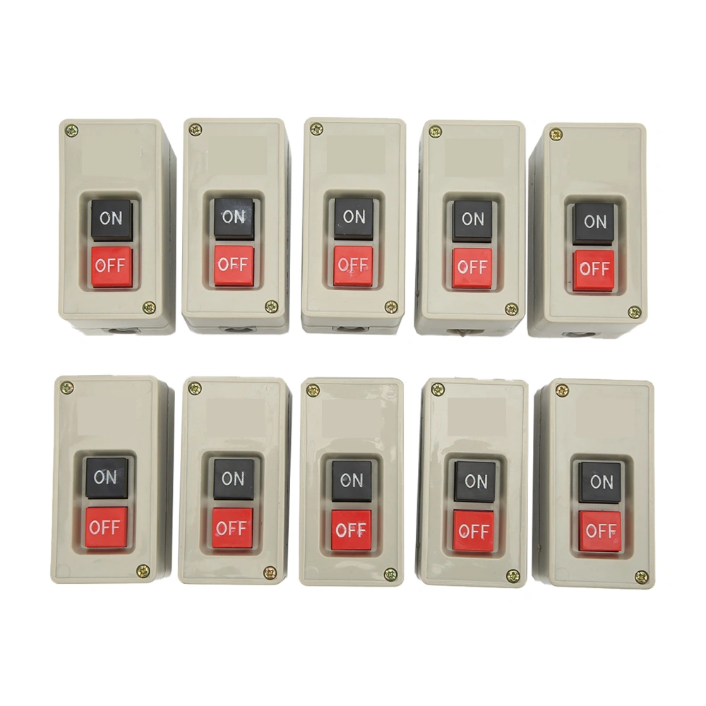 10pcs 3 Phase Motor Switch 2 Position Self Reset Power Press Button Switch for Distribution Boxes 380V 30A