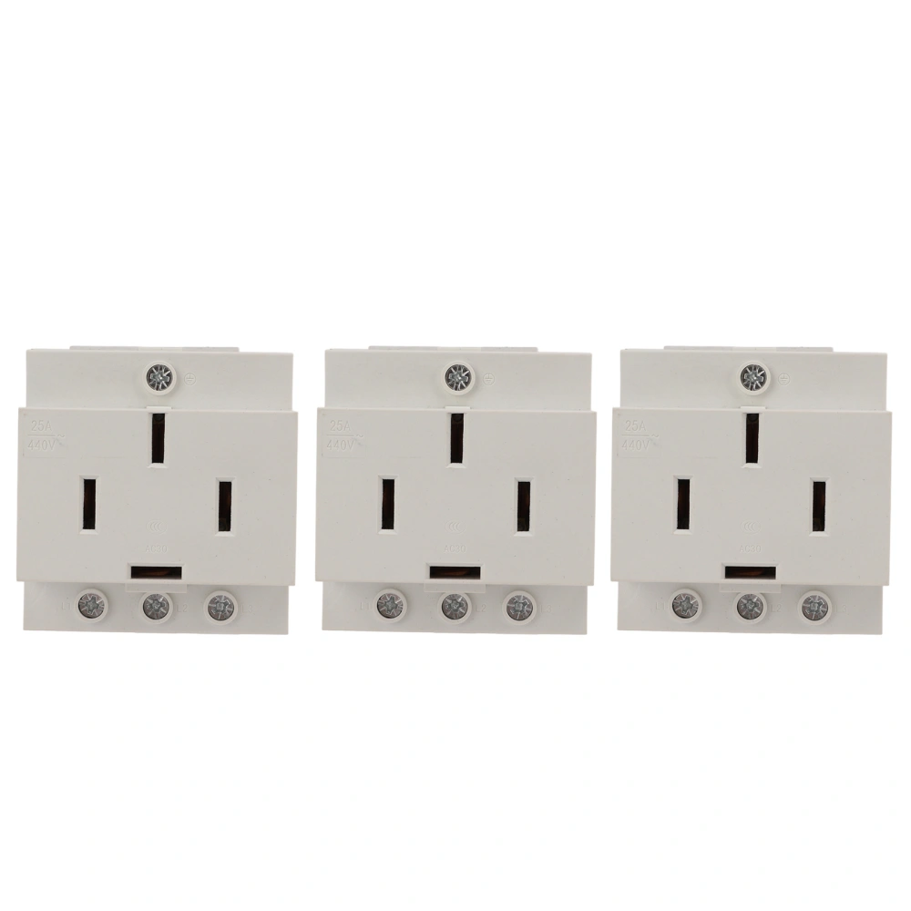 Outlet Timer Flame Retardant Material High Overload Capacity Easy Installation Electric Outlet 440VAC30‑425(3Pcs)