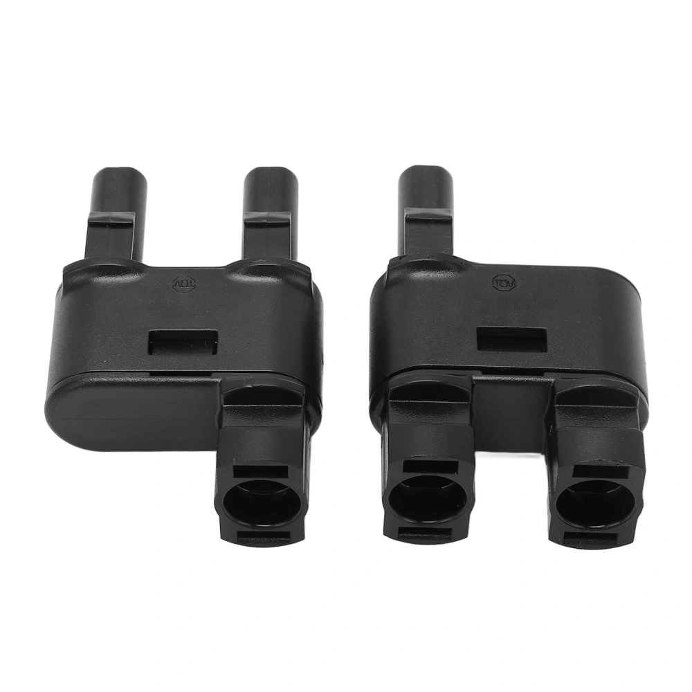 2PCS Solar PV Connector 2 to 1 Photovoltaic Crimp Connector for DC Cable Bus Series Connection